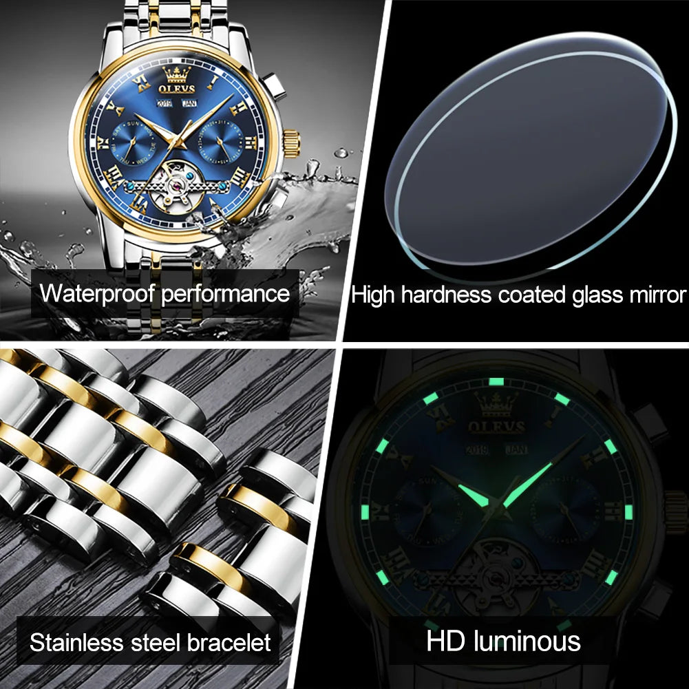 Waterproof Stainless Steel Strap Watch for Man