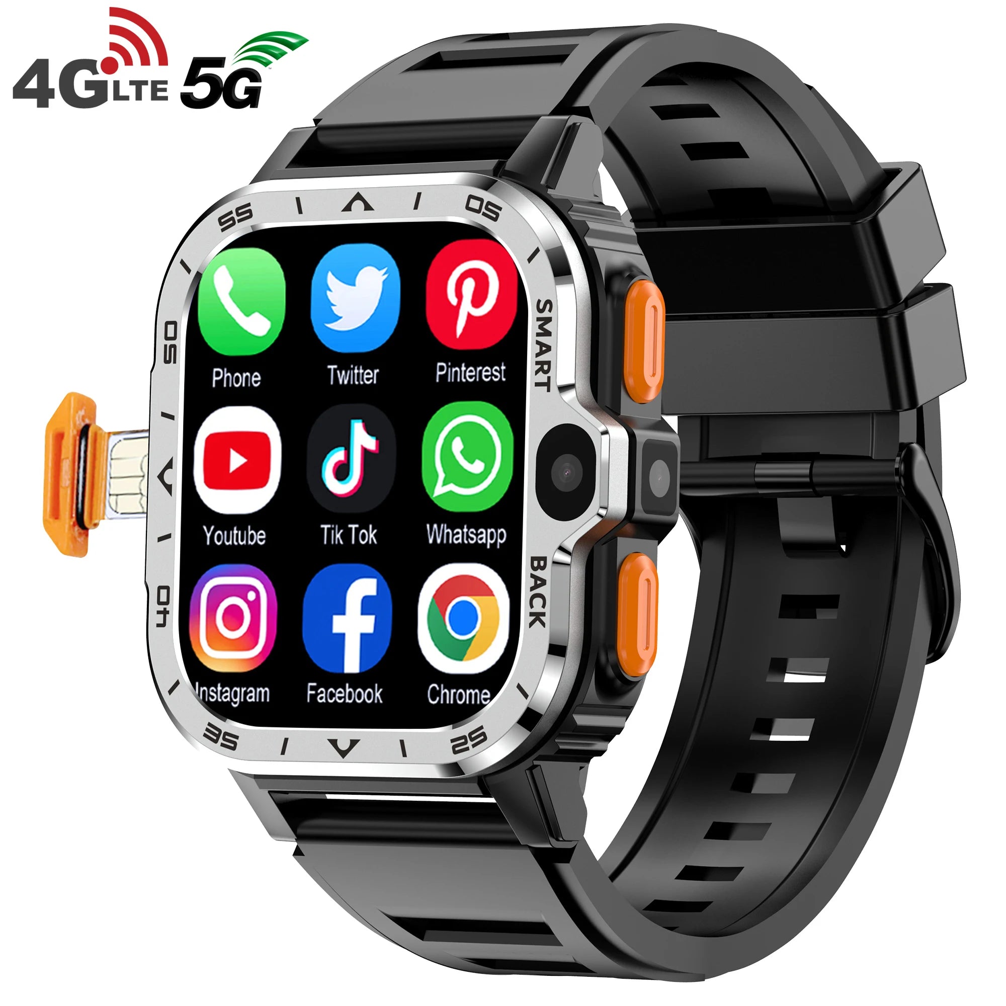 Android Smart Watch  GPS 16G/64G ROM Storage HD Dual Camera NFC 2G 4G SIM Card WIFI Wireless Fast Internet Access