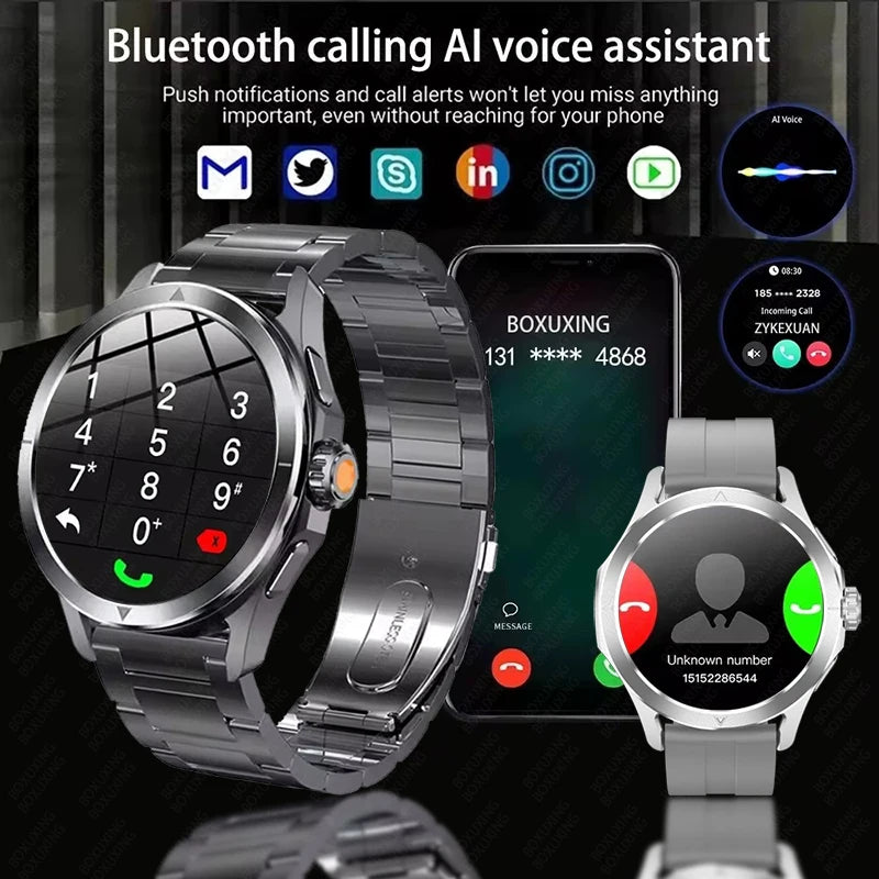 S4 Ultra Outdoor Sports Smart Watch  AMOLED Screen NFC GPS Compass Heart rate Waterproof Bluetooth Call SmartWatch